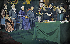 Quadro retrata a inauguração da Biblioteca do Exército em 17 de dezembro de 1881